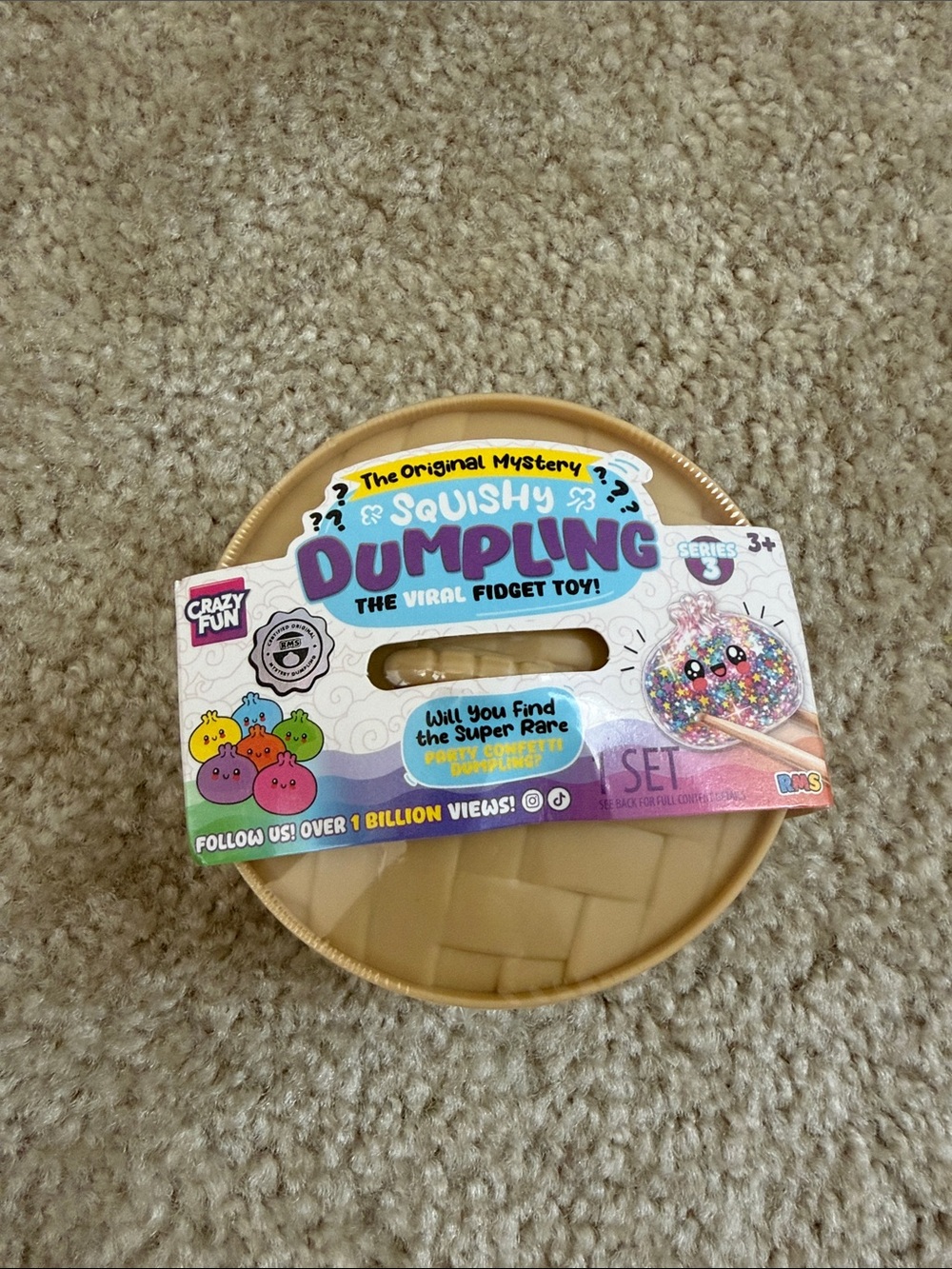 NEW RMS Crazy Fun Mystery Dumpling Bao Bun Squishy Party Confetti collection NWT